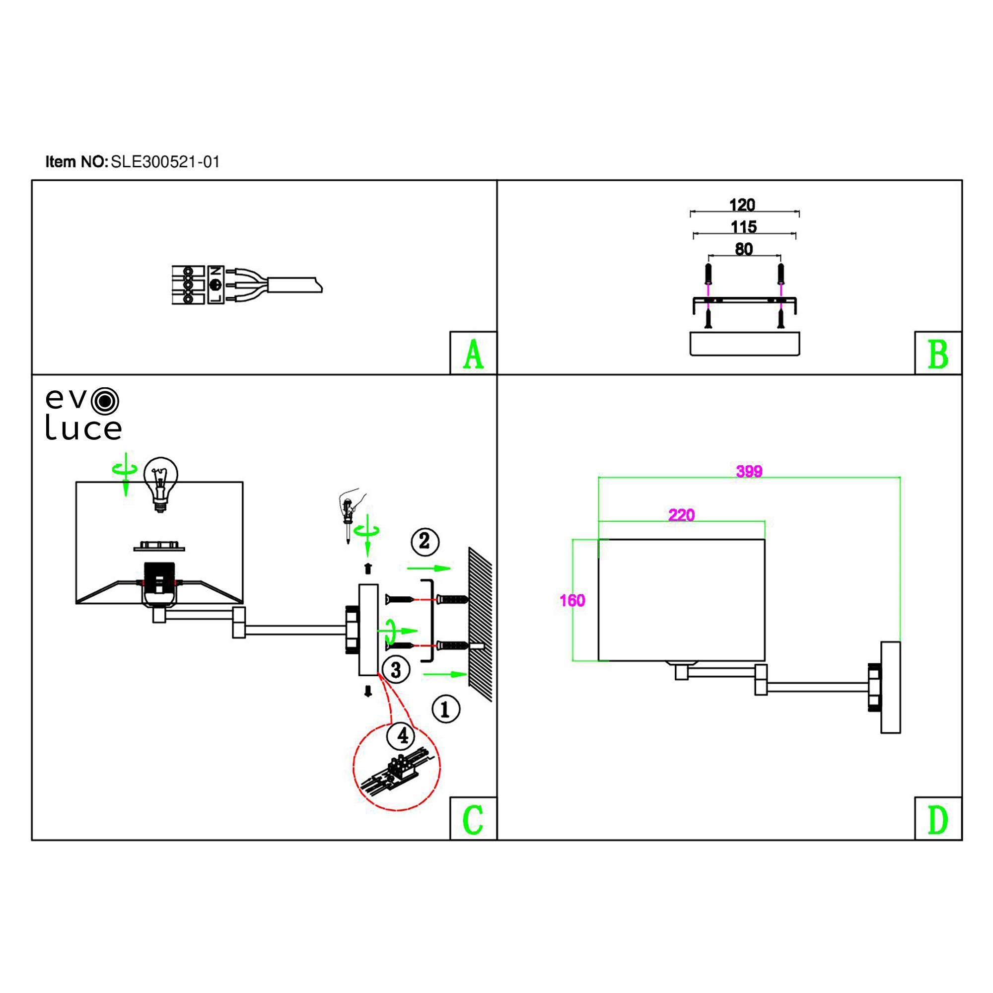 Бра Evoluce BRESCIA SLE300551-01