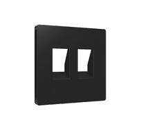 Лицевая панель ALFA для компьютерной/телефонной двойной розетки RJ-45/RJ-11 QUANT Ambrella Volt AP8121_AMB