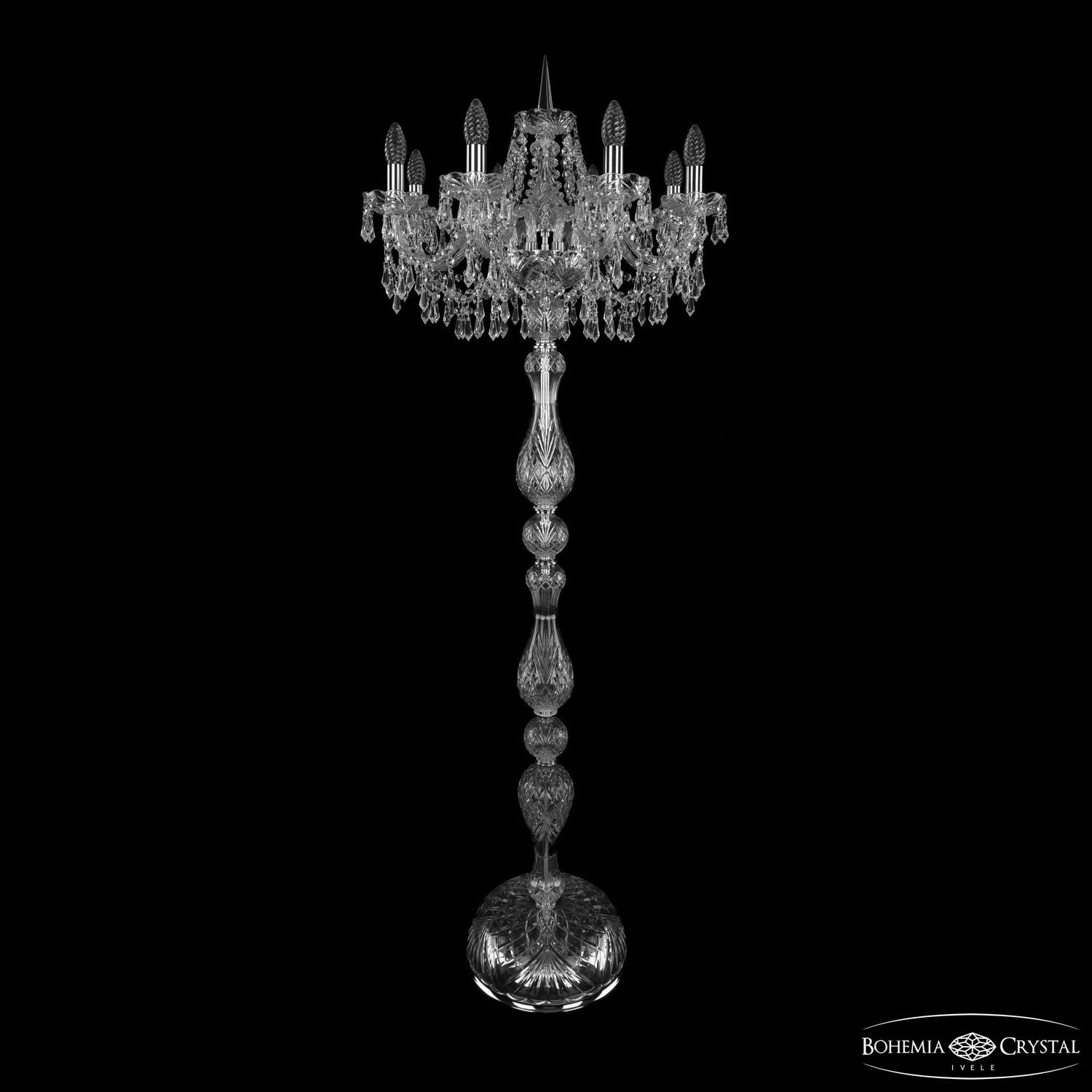 

Торшер Bohemia Ivele Crystal 1403T1/8/195-160 Ni, 1403T1/8/195-160 Ni