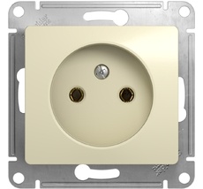 Розетка встраиваемая без заземления (бежевый) Systeme Electric GSL000241