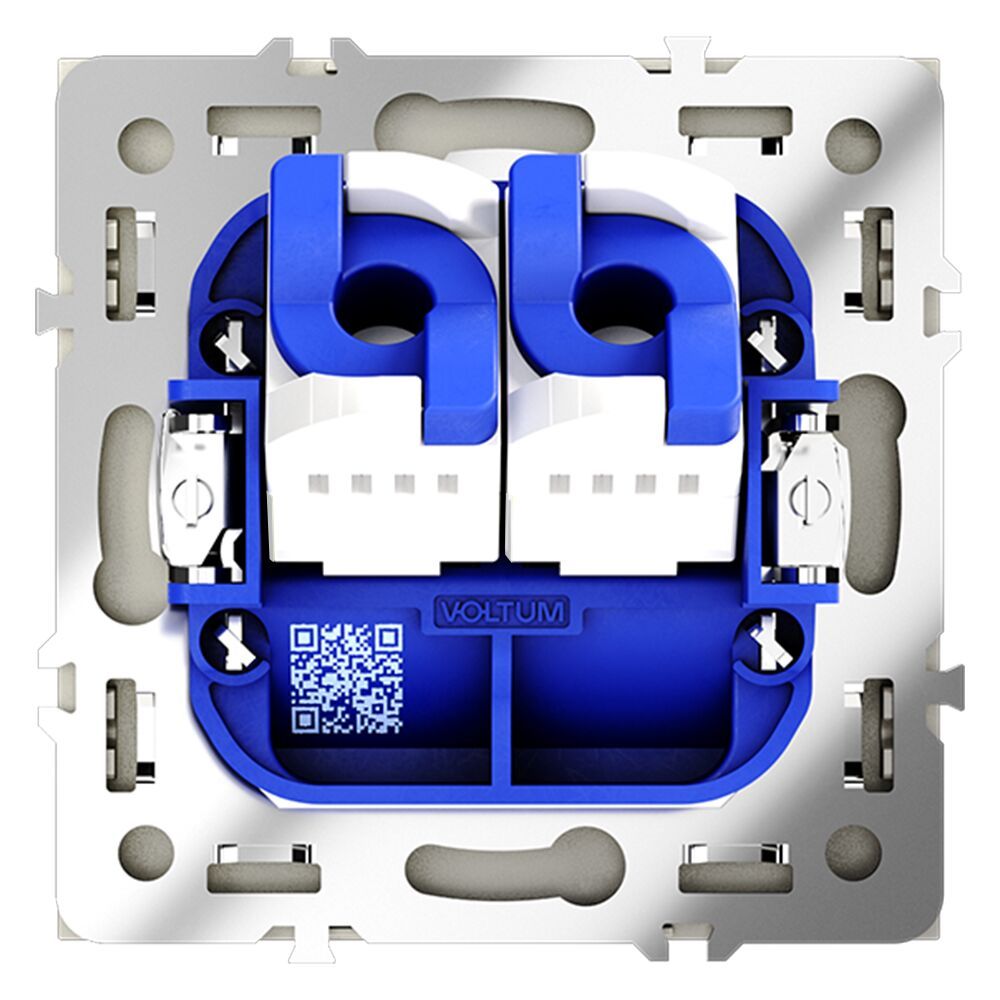 Розетка компьютерная встраиваемая VOLTUM S70 двойная RJ45+RJ45 VLS060205