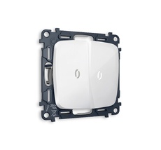 Выключатель 2-клавишный проходной с подсветкой 5600K OMEGA QUANT Ambrella Volt MO104035_AMB