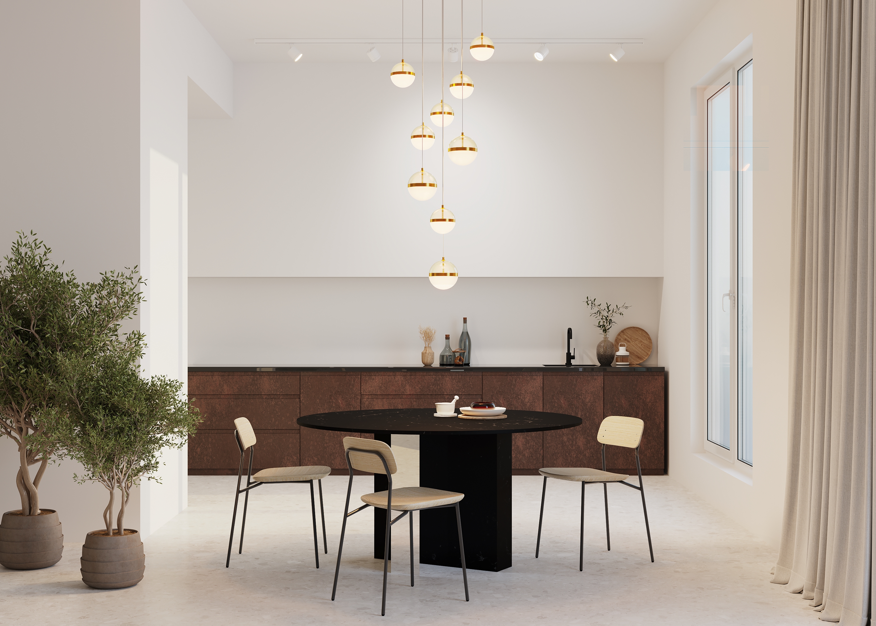 Подвесной светильник Maytoni Area MOD295PL-L120BBS3K_MY