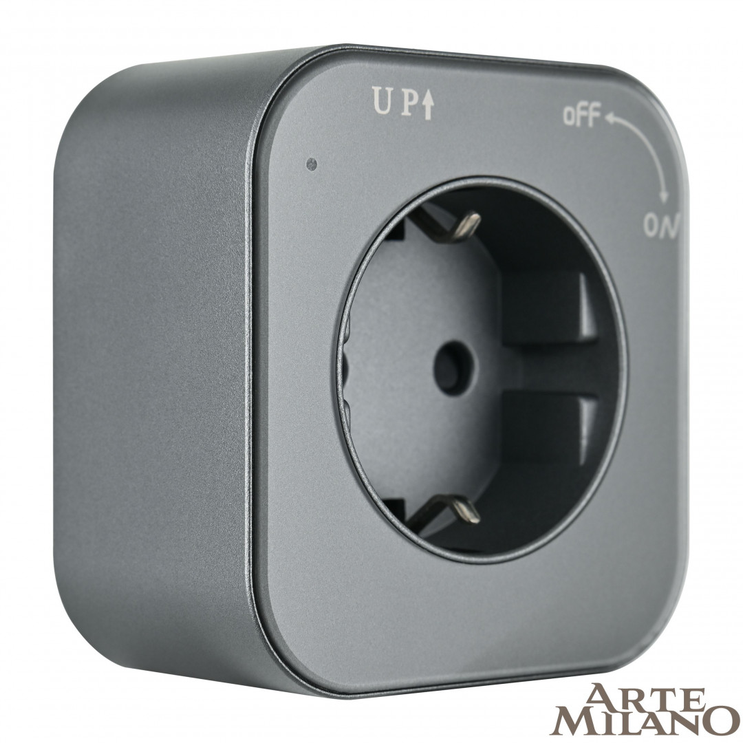 Трековая розетка Arte Milano track-sockets 380022TS/ES Grey