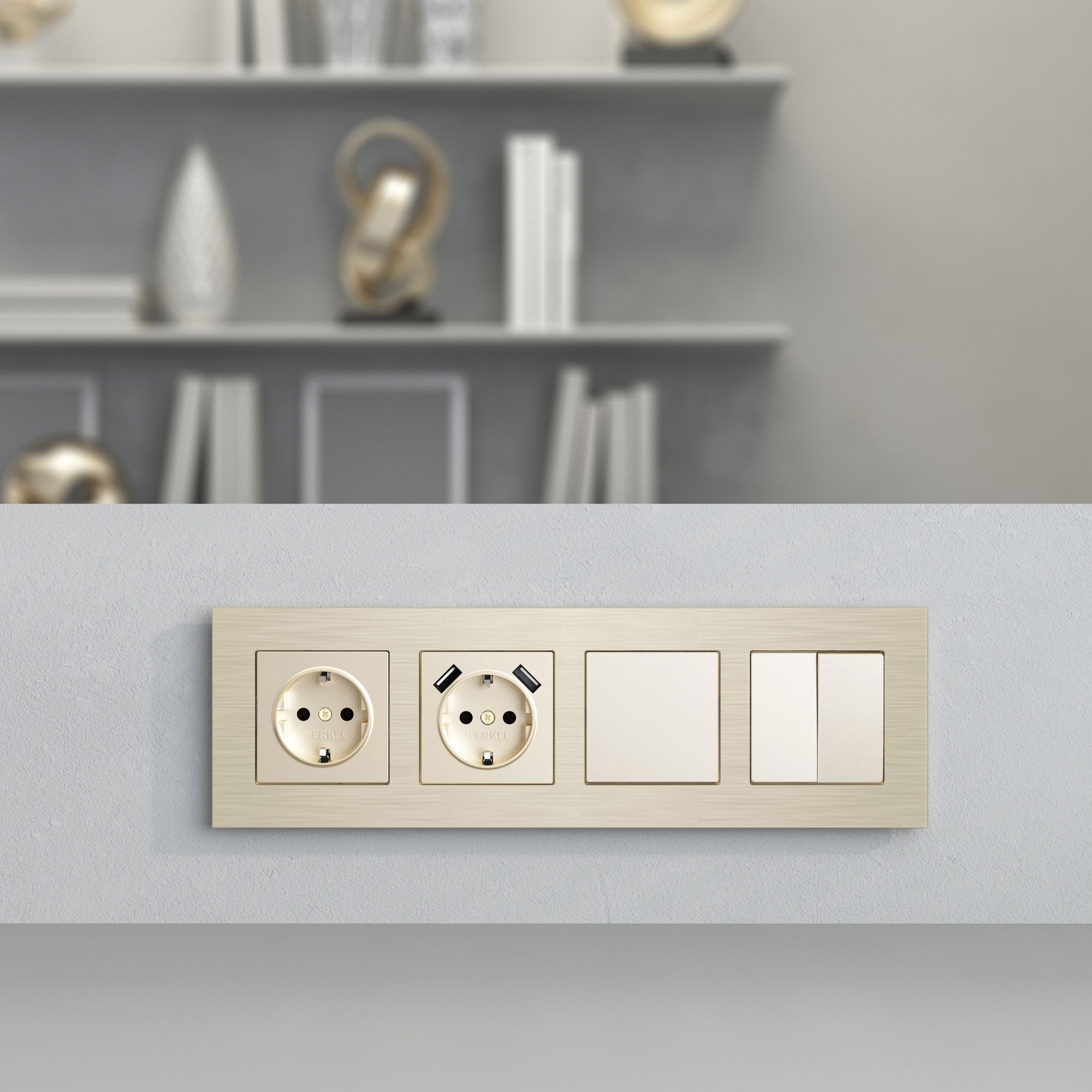 Рамка на 4 поста Werkel AluMax a066336_WR