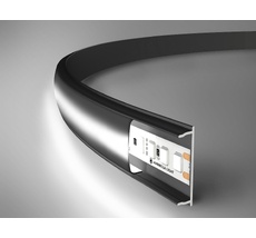 Алюминиевый профиль накладной гибкий для ленты до 15мм Ambrella Light ILLUMINATION GP1600BK/BK_AMB