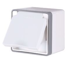 Розетка влагозащ. с зазем. с защит. крышкой и шторками Gallant WL15-02-04 a051568_WR