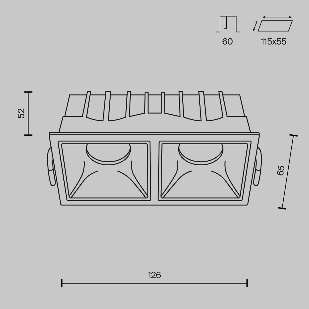 Встраиваемый светильник Maytoni Technical Alfa LED DL043-02-10W3K-D-SQ-WB_MY