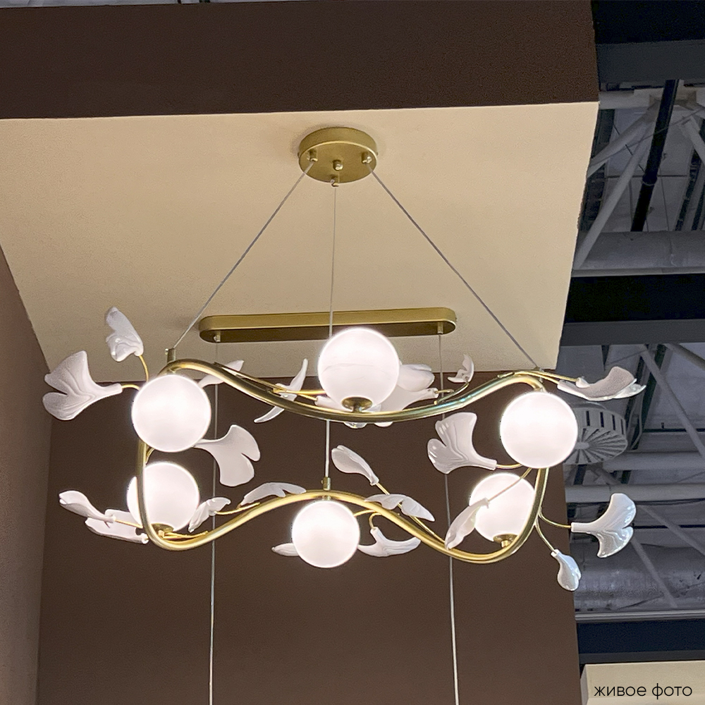 Подвесная люстра Crystal Lux COLIBRI COLIBRI SP6 GOLD_CR