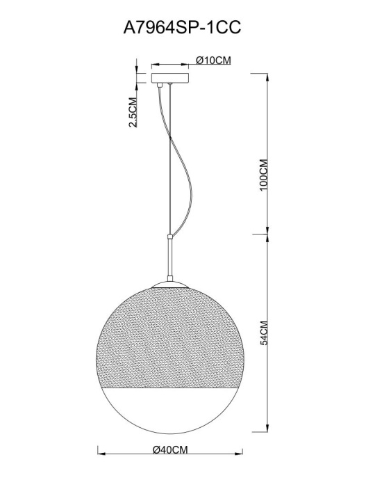 Подвесной светильник ArteLamp JUPITER A7964SP-1CC