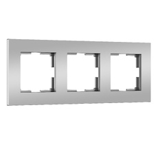 Рамка на 3 поста Slab (серебро матовый) Werkel a062815_WR