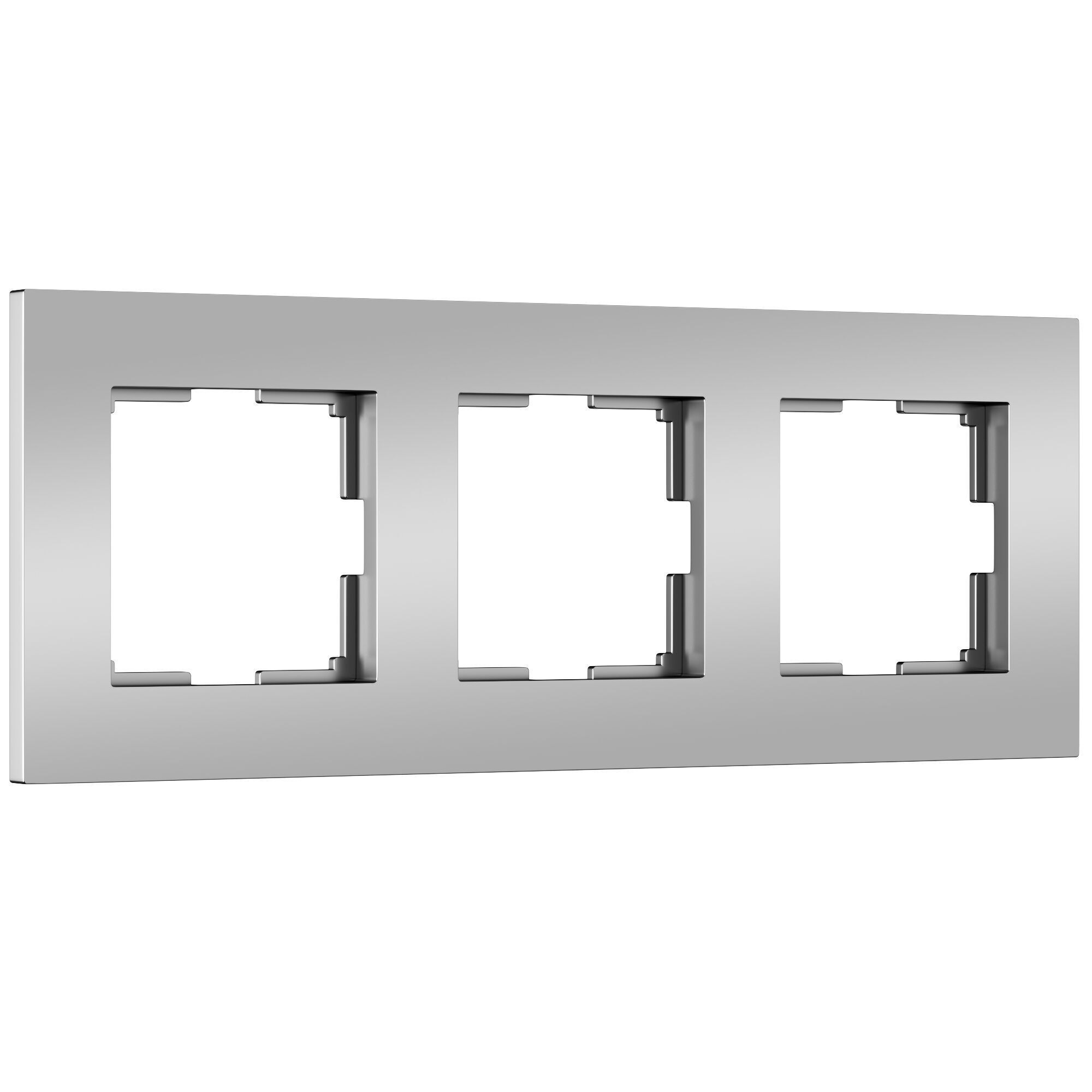 Рамка на 3 поста Slab (серебро матовый) Werkel a062815_WR