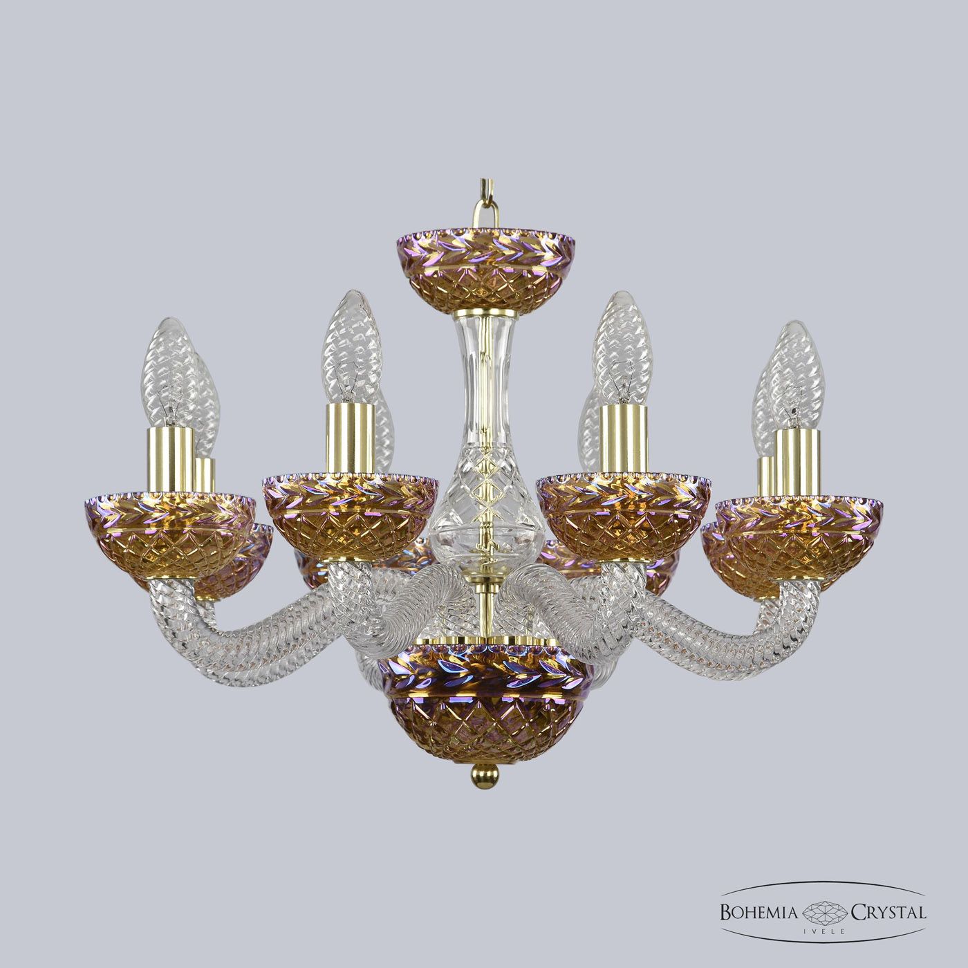 Подвесная люстра Bohemia Ivele Shampan 1311/8/165 G Cl/Shampan/M-1F_BI