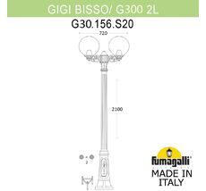 Уличный садово-парковый фонарь FUMAGALLI GIG BISSO/G300 G30.156.S20.AXF1R