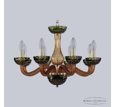 Подвесная люстра Bohemia Ivele Amber-Green 1309/8/200 G Am/Amber-Green/H-1J_BI