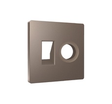 Лицевая панель ALFA для компьютерной/телефонной + TV розетки RJ-45/RJ-11 QUANT Ambrella Volt AP6425_AMB