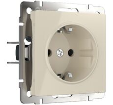 Розетка с заземлением и шторками Werkel WL03-SKGS-01-IP44-ivory a051480_WR