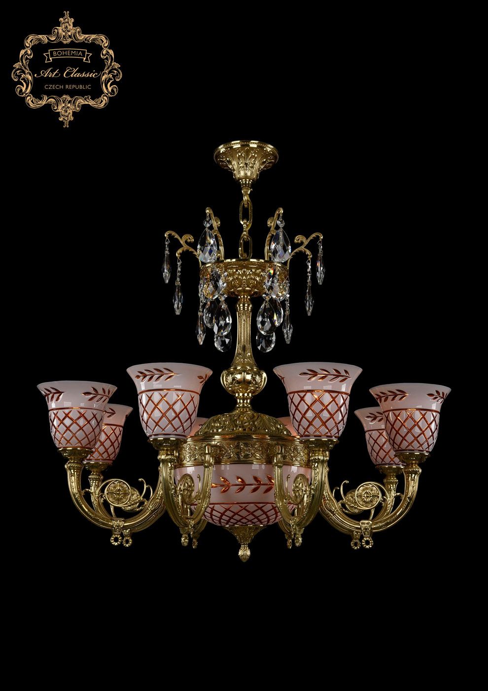 

Хрустальная люстра Bohemia Art Classic 31.16.8.KR175SP.250IT.G.Sp.Amber.White.1B, 31.16.8.KR175SP.250IT.G.Sp.Amber.White.1B