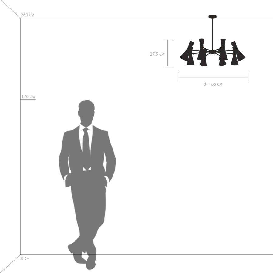 Потолочная люстра LightStar DUMO 816087_LS