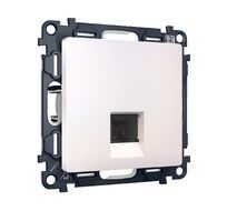 Комплект механизма компьютерной розетки RJ-45 экранированной с автоматической защитной шторкой ALFA Жемчуг QUANT (AP2120, VM185) Ambrella Volt MA212005_AMB