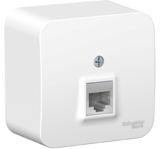 Розетка накладная Ethernet RJ-45 (белый) Systeme Electric BLNIA045001