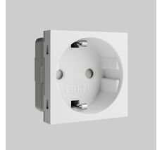 Модульная розетка с заземлением и шторками 45&times;45 Werkel a069368_WR