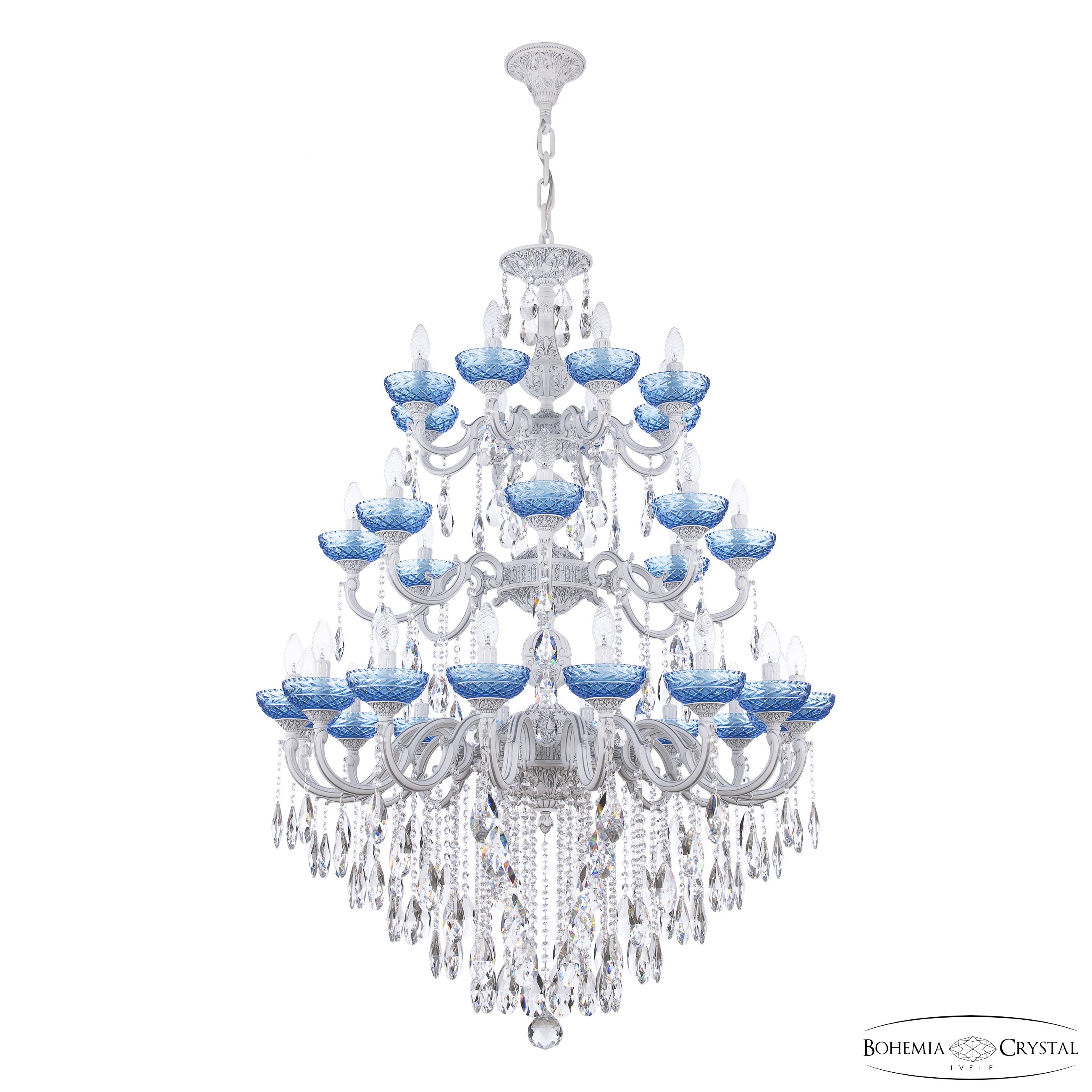 Хрустальная люстра Bohemia Ivele AL78101/16+8+8/300/3d B WMN P Aquamarine/M-1F_BI