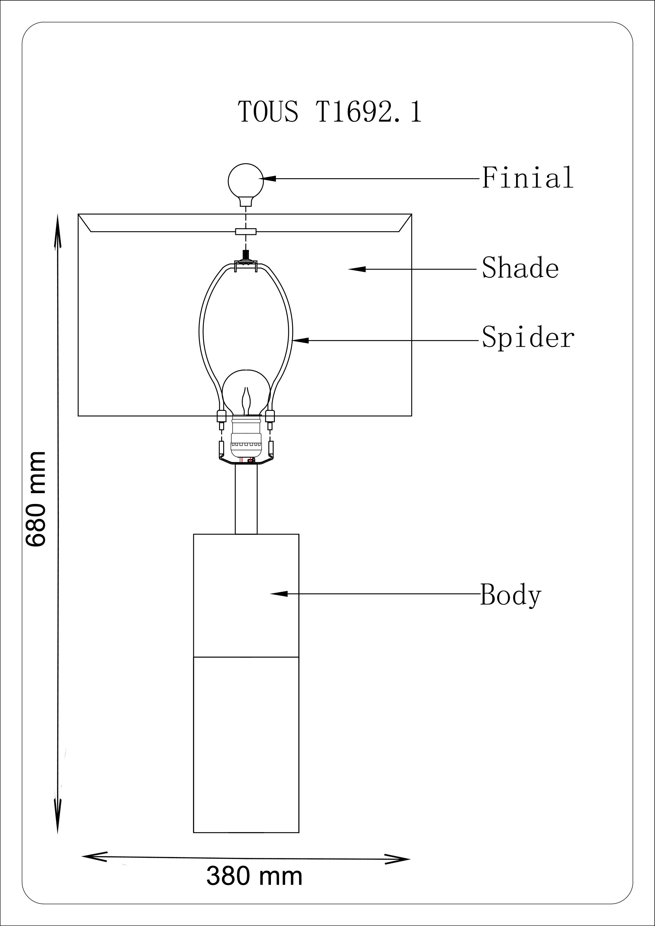 Настольная лампа Lucia Tucci TOUS TOUS T1692.1