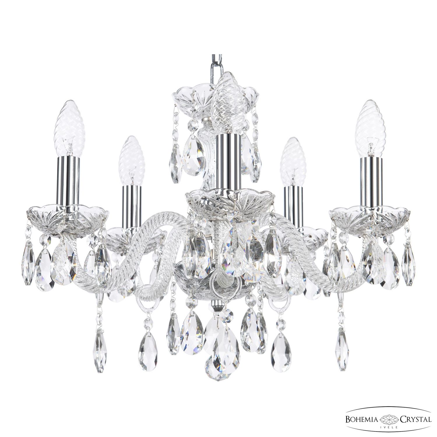 Хрустальная люстра Bohemia Ivele Crystal 117/5/141 Ni_BI