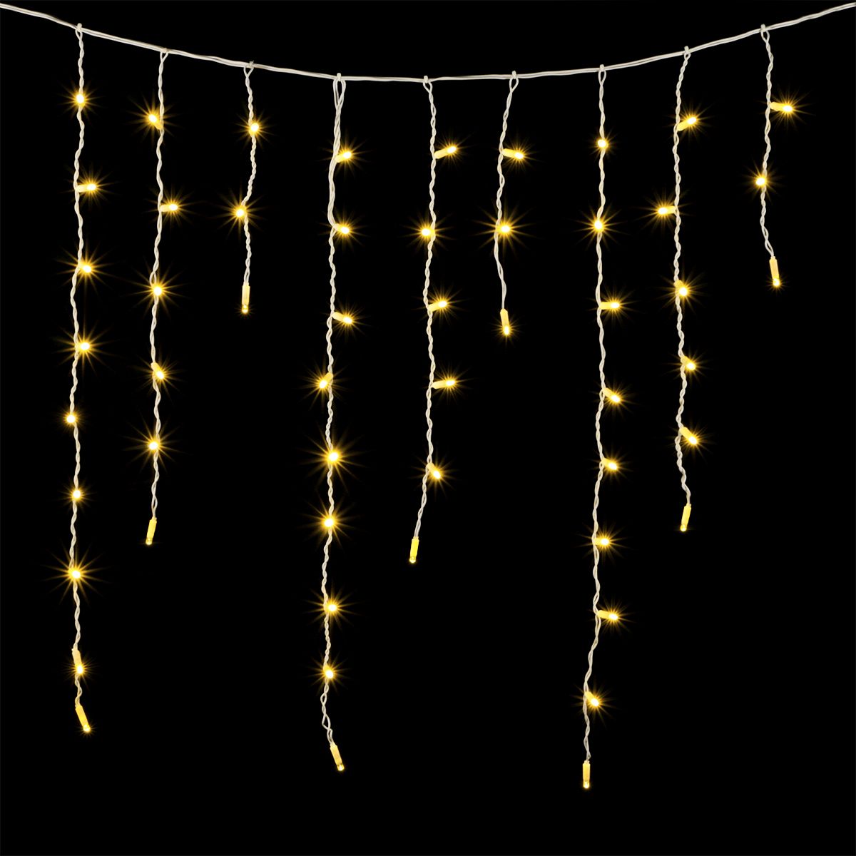 

Гирлянда LTC Бахрома с Колпачком 3,2 x 0,9 м Шампань, 180 LED, Провод Белый ПВХ, IP65 02-263, 02-263