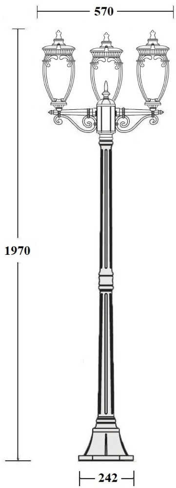 Наземный фонарь IP44 Oasis Light 86208B/02 Gb_OL