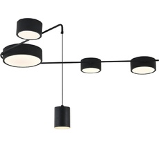 Потолочный светильник с пультом (ночной режим) LED (14028/5С Black) Indigo V000161L