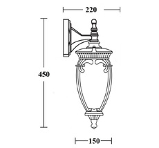 Настенный фонарь уличный IP44 Oasis Light 86202/04 Gb_OL