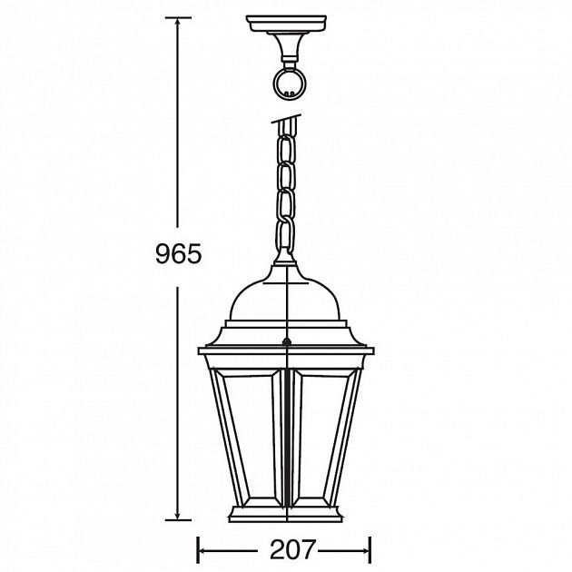 Уличный подвесной светильник IP44 Bl Oasis Light 91405L Bl_OL