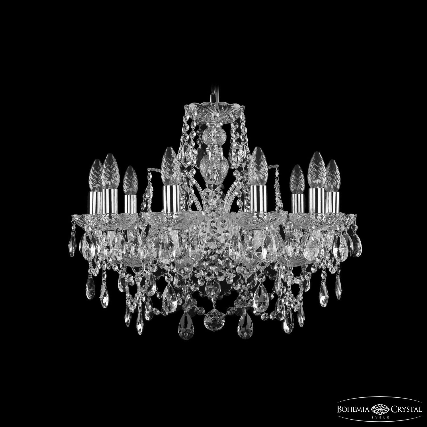 Хрустальная люстра Bohemia Ivele Crystal 1411/10/195 Ni_BI