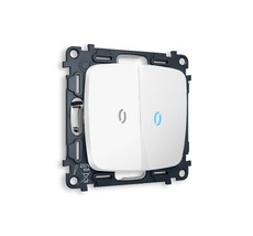 Выключатель двузхлавишный с подсветкой Ambrella Volt OMEGA QUANT MO124020_AMB