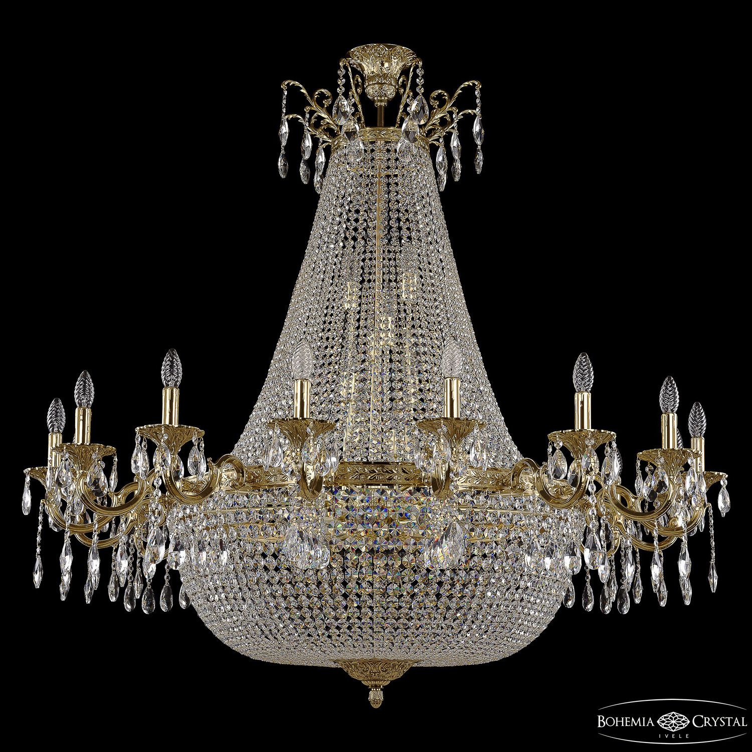 Хрустальная люстра Bohemia Ivele Crystal 2211H201/16/135IV/Y1 G_BI