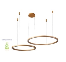 Подвесная люстра Crystallux FORTUNA SP123W LED D600+800 GOLD_CR