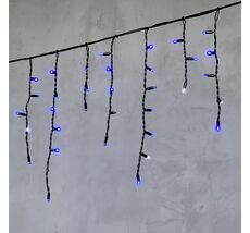 Гирлянда LTC Бахрома 3,1 x 0,5 м Синяя с Мерцанием Белого Диода 220В, 120 LED LL120BLW-1-2B