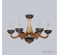 Подвесная люстра Bohemia Ivele Amber-Blue 1309/6/200 G Am/Amber-Blue/H-1I_BI