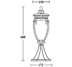 Наземный фонарь IP44 Oasis Light 86204 Gb_OL