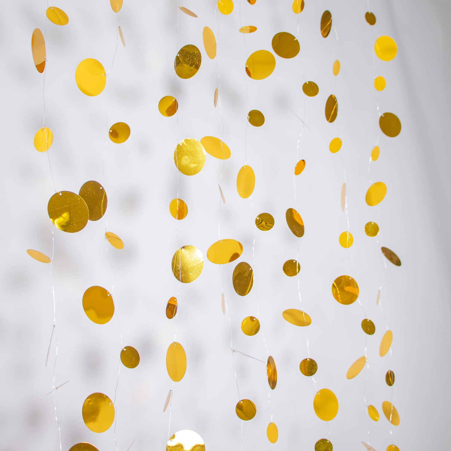 Гирлянда Нить с Пайетками 3м, Золотая LTC PTG-Gld-3.0m