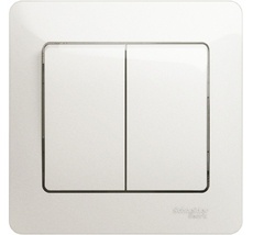 Выключатель встраиваемый двухклавишный (перламутровый) Systeme Electric GSL000652