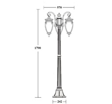 Наземный фонарь IP44 Oasis Light 86208B Gb_OL