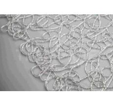 Сетка Stylnet Прозрачная с глиттером Серебро в Рулоне, Гибкий ПВХ, 10 x 1 м LTC SDL1800-Tr-Sil