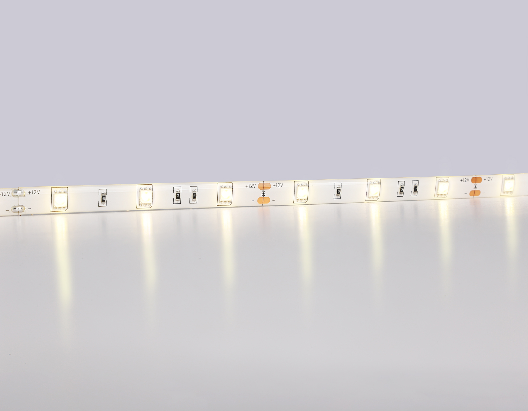 Светодиодная лента 5050 30Led, 7.2W m, 12V IP65 3000K 5m Ambrella Light GS GS1901_AMB
