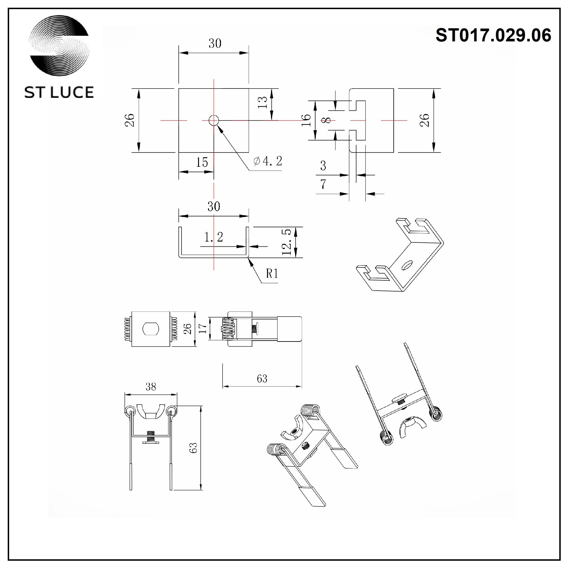 Монтажная скоба для ST017.129.06 ST Luce ST017.029.06