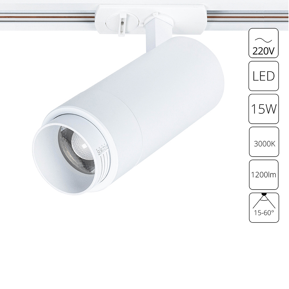 Трековый однофазный светильник Arte Lamp MERAK A3530PL-1WH