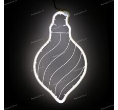 Светодиодная Фигура Шар 24 x 42 см Белая, Гибкий Неон и Акрилайт, IP54 HFS1-2W