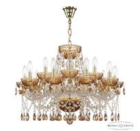 Хрустальная люстра Bohemia Ivele Crystal 5413/10+5/240 G Amber/M-1G K721_BI